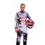 Close-up of fabric texture and stitching from Kevin Magnussen’s 2023 Miami GP suit, highlighting durable race construction and heat-zone mesh lining.