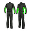 Black / Green Go-Kart Car Racing Wear Outfit Riches Hue