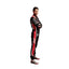 Esteban Ocon 2025 Haas F1 Racing Suit Side View, Sleek White and Red Design, Sponsor Logos on Arm