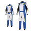 Karting Racing Driver Suit - White / Royal Blue Riches Hue