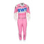 Sergio Perez 2020 Racing Point F1 suit – front view showcasing the distinctive pink and green design