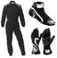 Black OMP Kart Racing Suit, Racing Gloves & Racing Shoes - Speedxgear