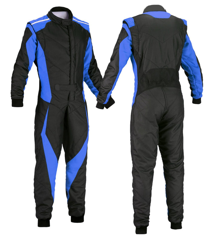 Go Kart Racing Suit Black & Blue Riches Hue