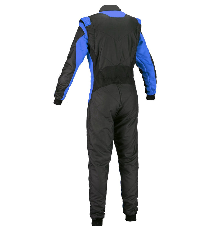 Go Kart Racing Suit Black & Blue Riches Hue