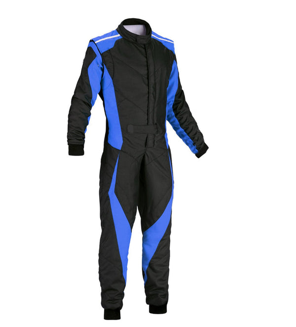 Go Kart Racing Suit Black & Blue Riches Hue