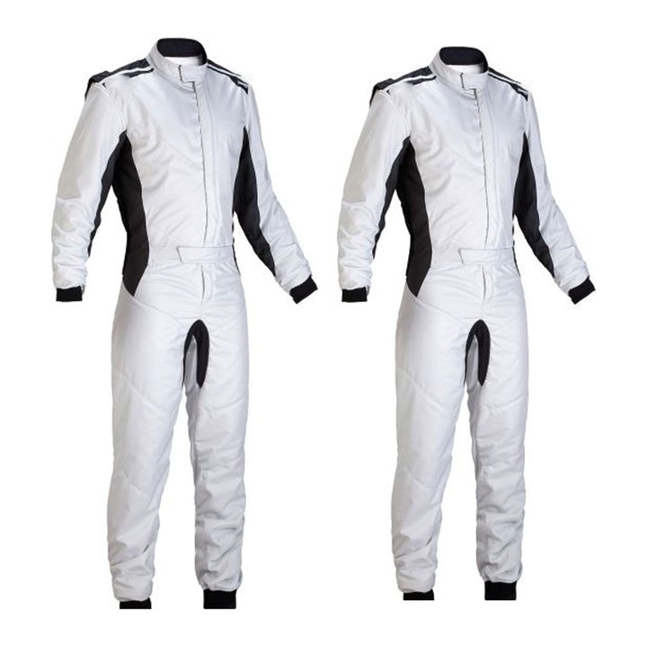 White Go-Kart Car Race Wear Outfit Riches Hue