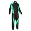 Kart Racing Cordura One Piece suit - Black / Green Riches Hue