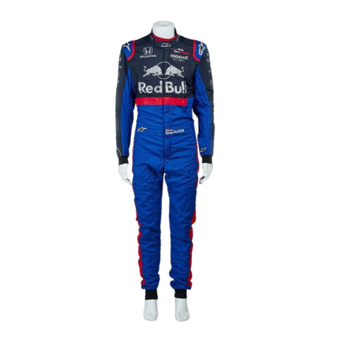 Pierre Gasly 2018 F1 suit – front view showcasing race-ready style and attention to detail, ideal for memorabilia collections. Main image