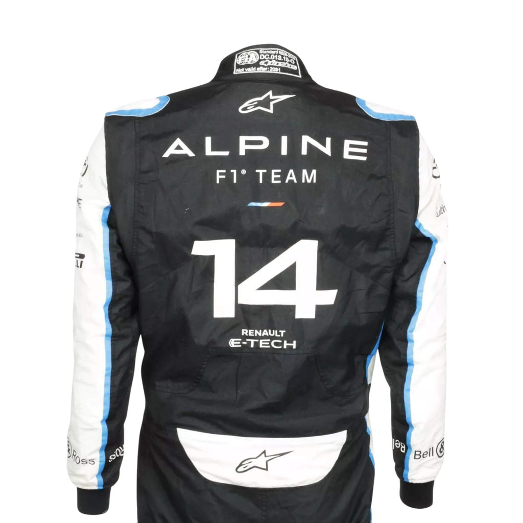 Close-up back view of Esteban Ocon’s 2021 F1 race suit 