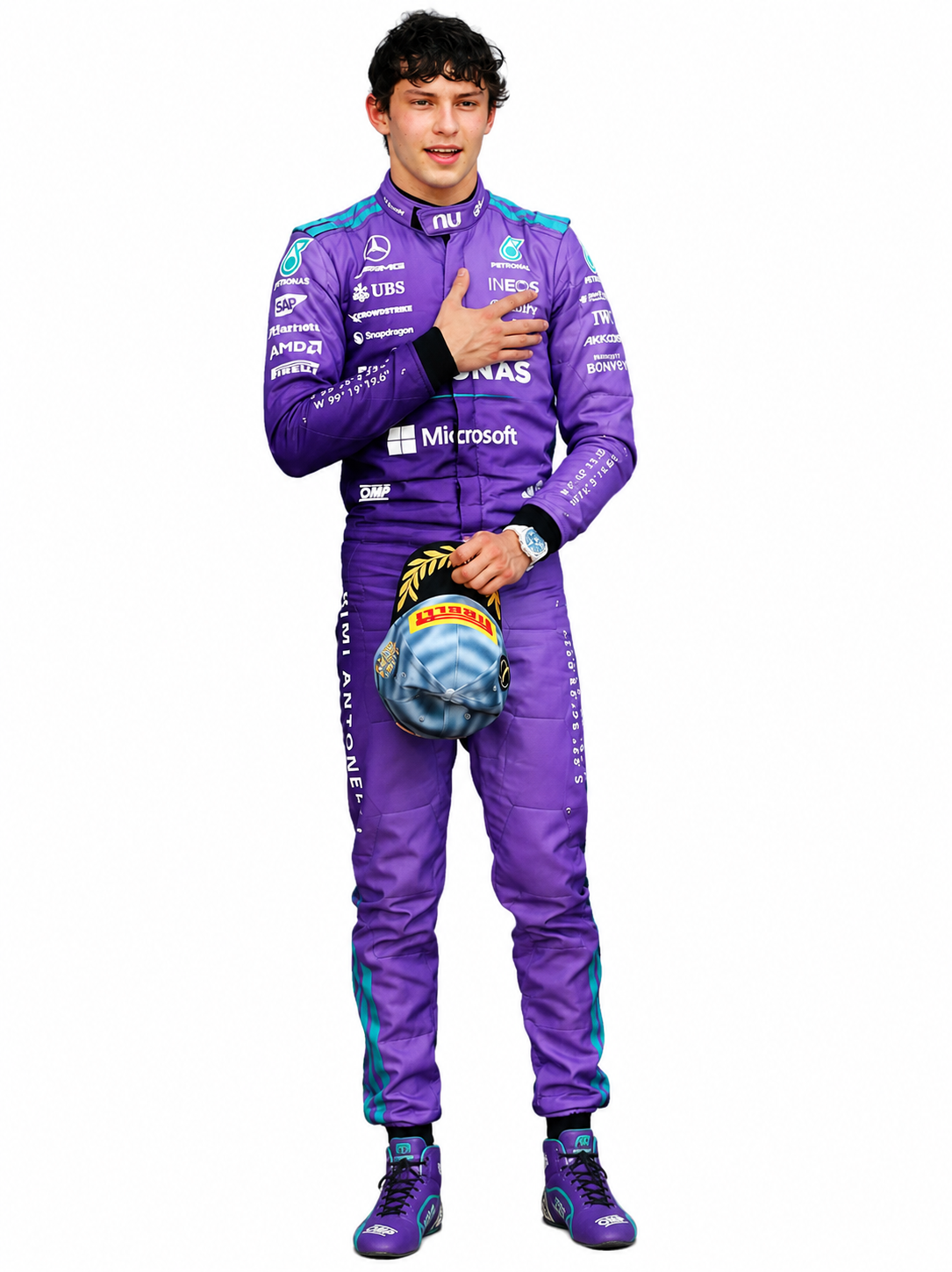 2026 George Russell & Andrea Kimi Antonelli Mercedes Miami GP F1 Racing Suit - Speedxgear