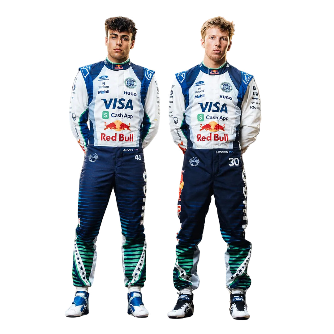 2026 Liam Lawson & Arvid Lindblad Barcelona GP F1 Racing suit - Speedxgear Main image