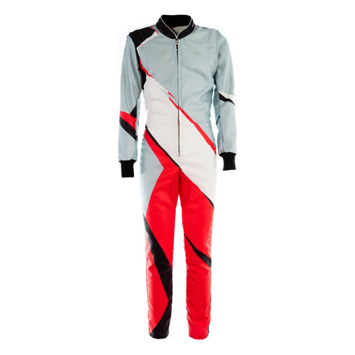 Go-Kart Car Racing Costume - White / Gray / Orange Riches Hue