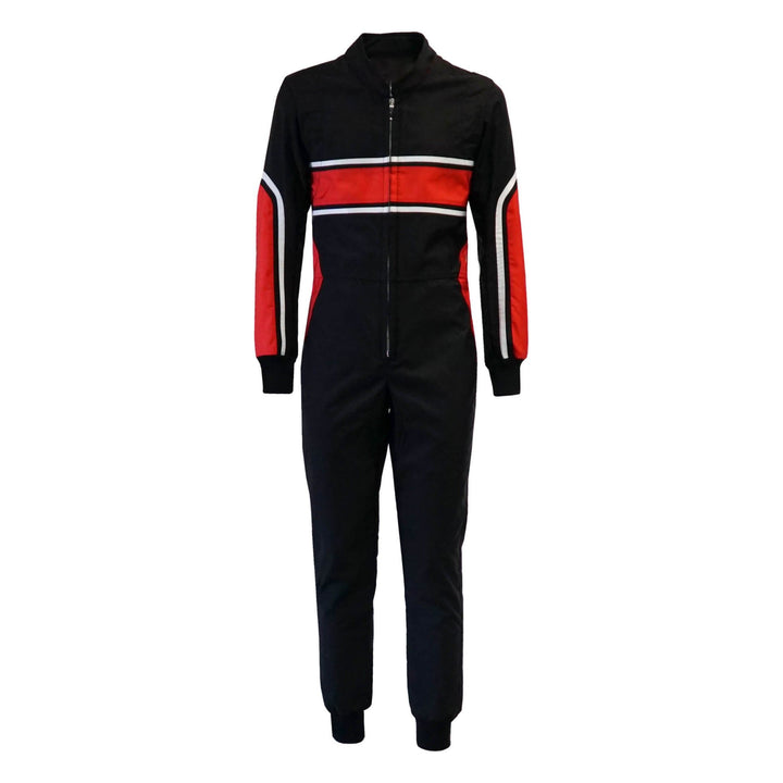 Go-Kart Car Driver Racing Costume - Black / Red Riches Hue