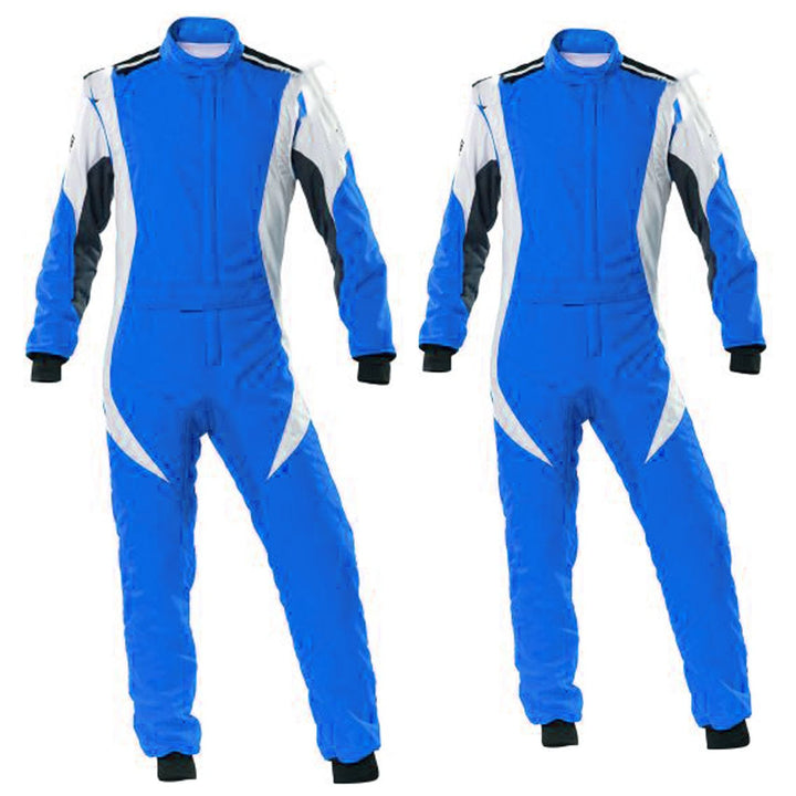 Blue / White Racing Suit For Kart Race Riches Hue
