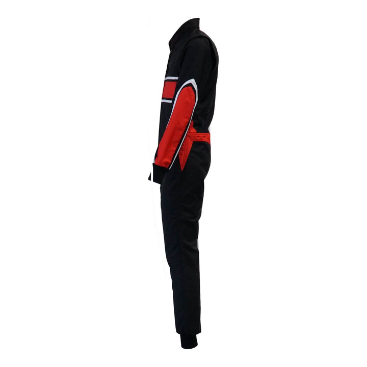 Go-Kart Car Driver Racing Costume - Black / Red Riches Hue