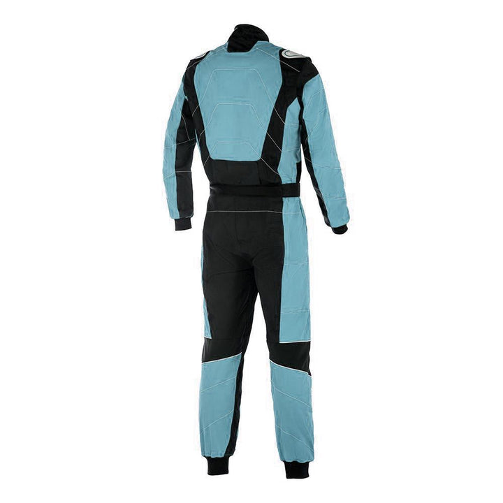 Black / Light Blue Race Suit For Go Kart Riches Hue