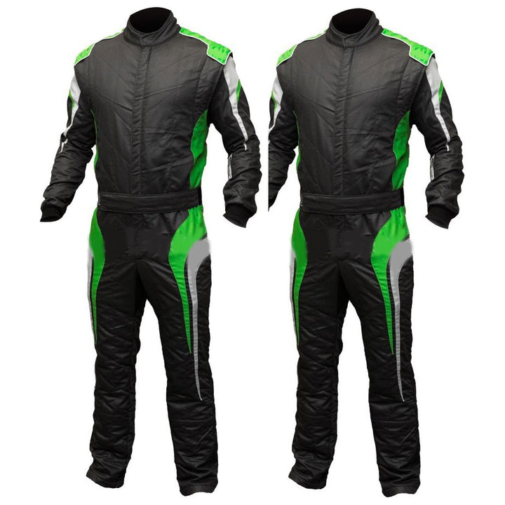 Go-Kart Driver Racing Costume - Black / Green Riches Hue