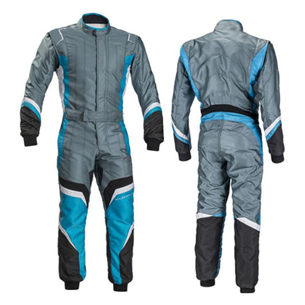 Gray / Blue Go-Kart Driver Race Gear Riches Hue