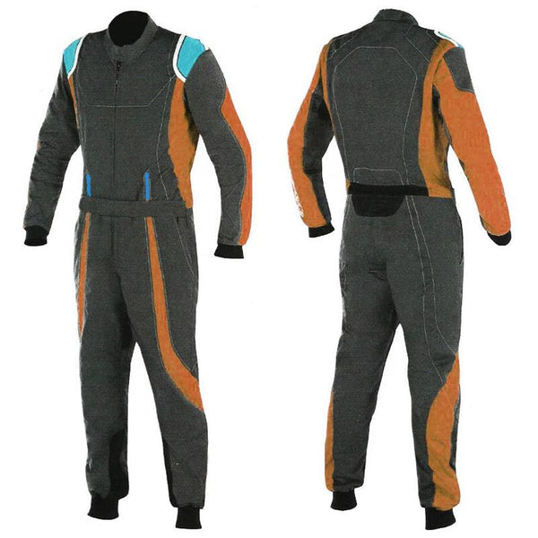 Black / Brown Racing Suit For Karting Riches Hue