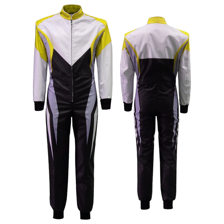 Black & White Racing Suit for Go Karting Riches Hue Main image