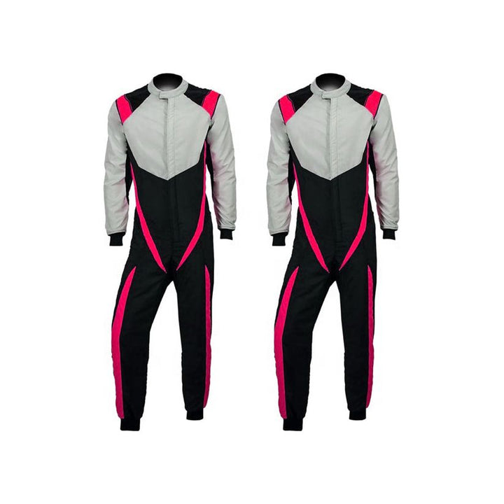 Black & Gray Racing Suit for Go Karting Riches Hue