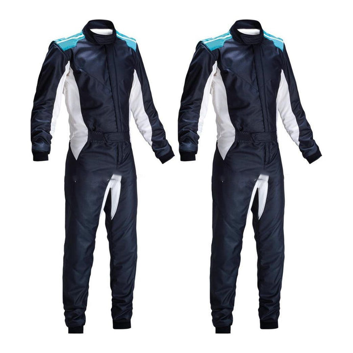 Black / White Karting Driver Race Outfit Riches Hue