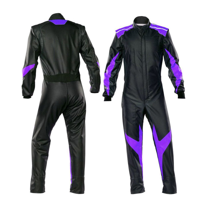 Karting Racing Driver Outfit - Black / Violet Riches Hue
