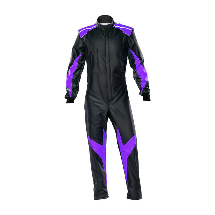 Karting Racing Driver Outfit - Black / Violet Riches Hue
