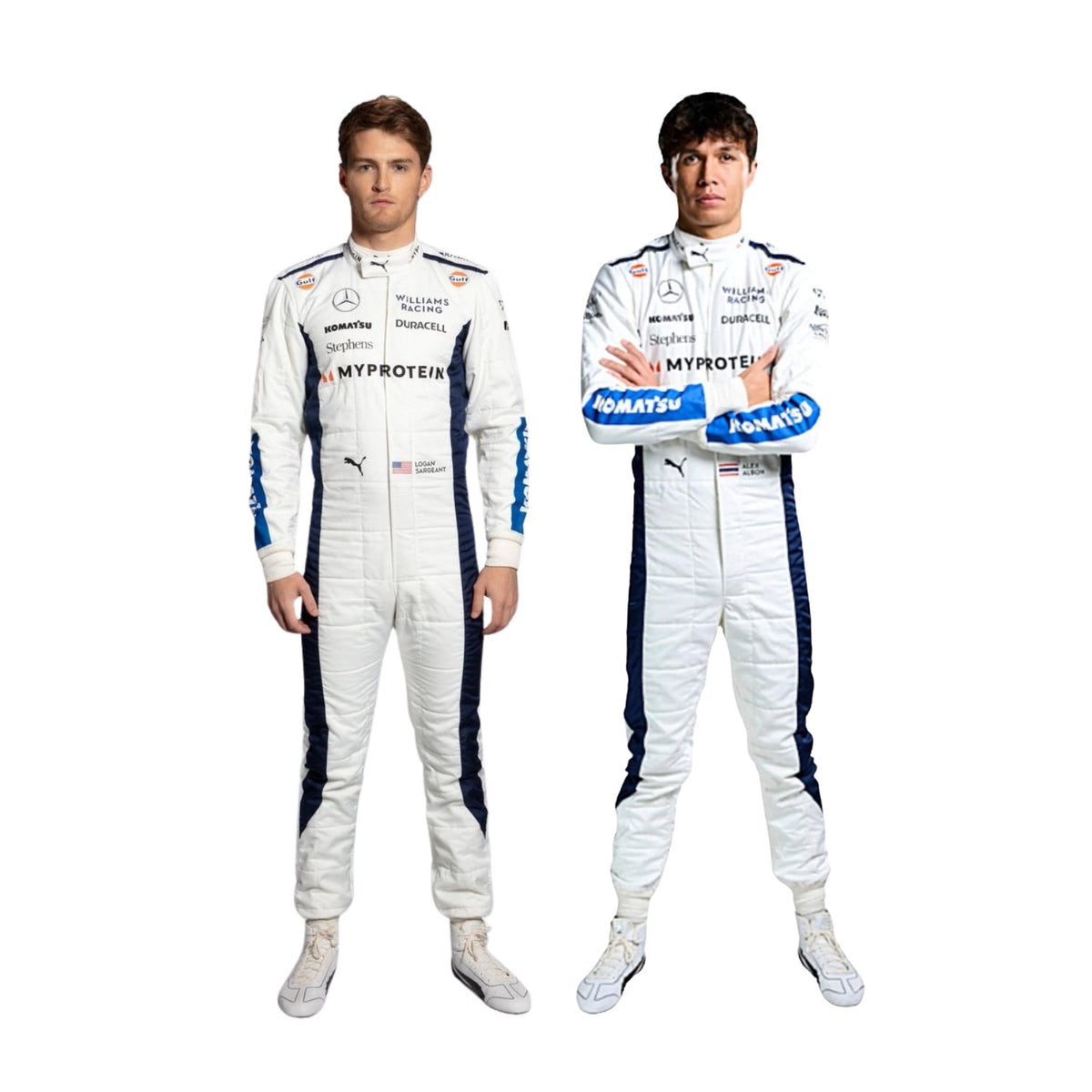 F1 Racing Costume Worn by Alexander Albon & Logan Sargeant – 2024 Gulf Edition Riches Hue Main image