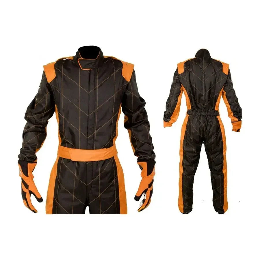 Brown and Orange Go-Kart Driver Racing Costume Riches Hue Main image