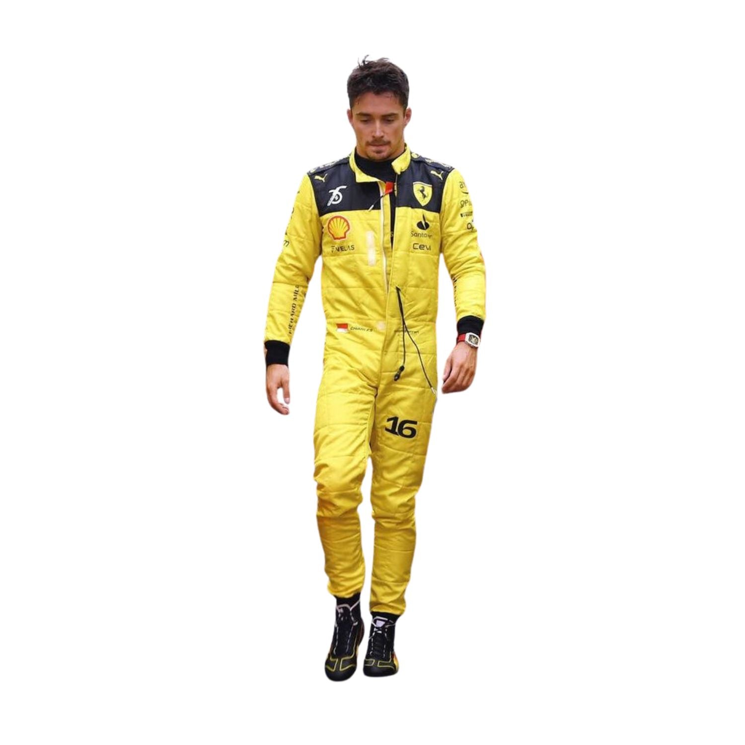 2022 Charles Leclerc 75th Anniversary F1 Racing Suit Secondary image