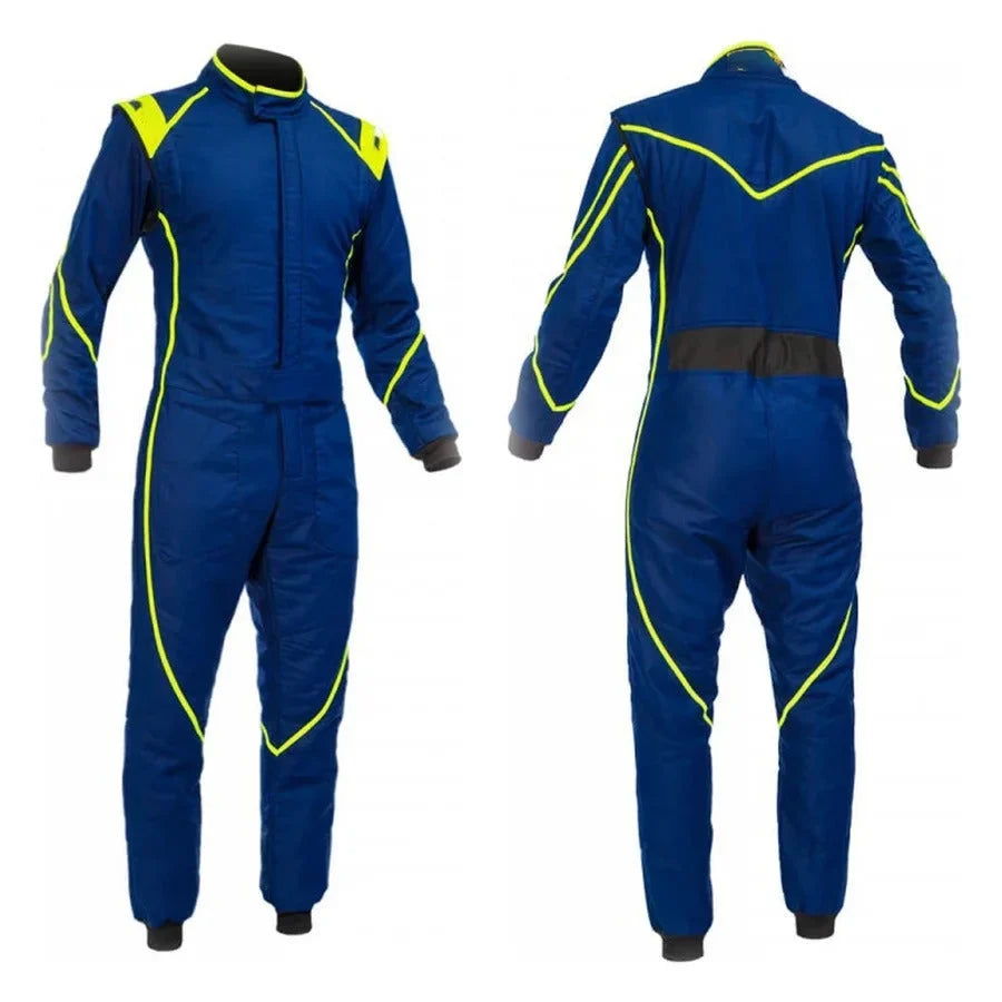 Blue Go-Kart Driver Racing Suit Riches Hue