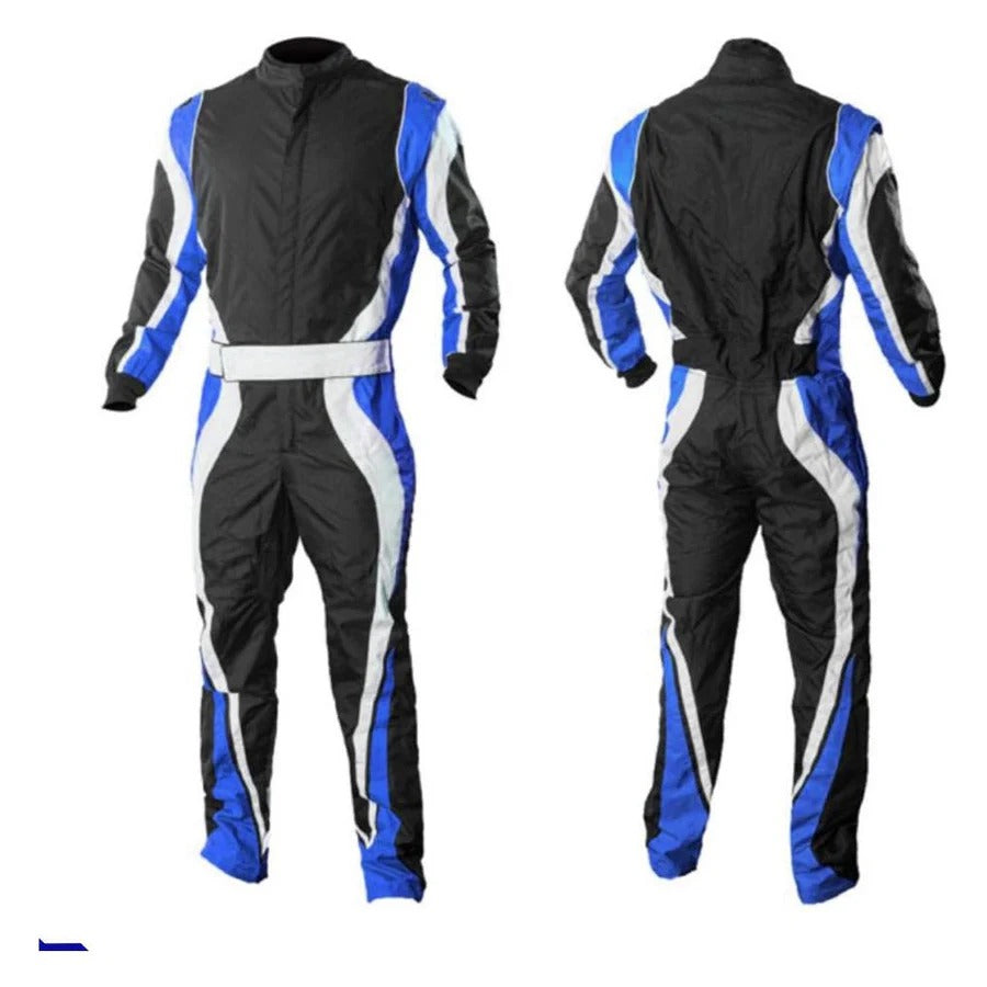 Go-Kart Racing Cordura Black & Navy Blue One Piece suit Riches Hue Main image