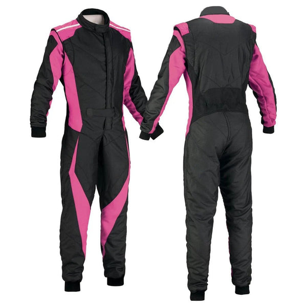 Plain Black & Pink Go Kart Racing Suit Riches Hue