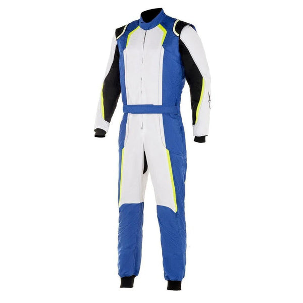 Karting Racing Driver Suit - White / Royal Blue Riches Hue