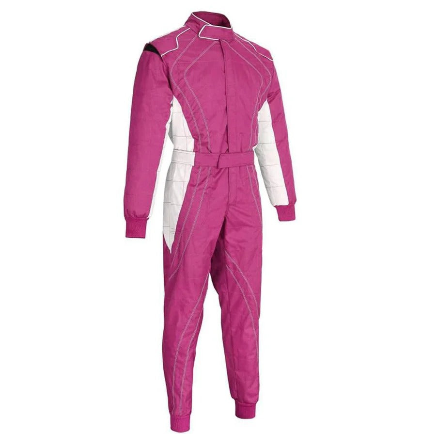 Pink Go-Kart Driver Racing Costume Riches Hue