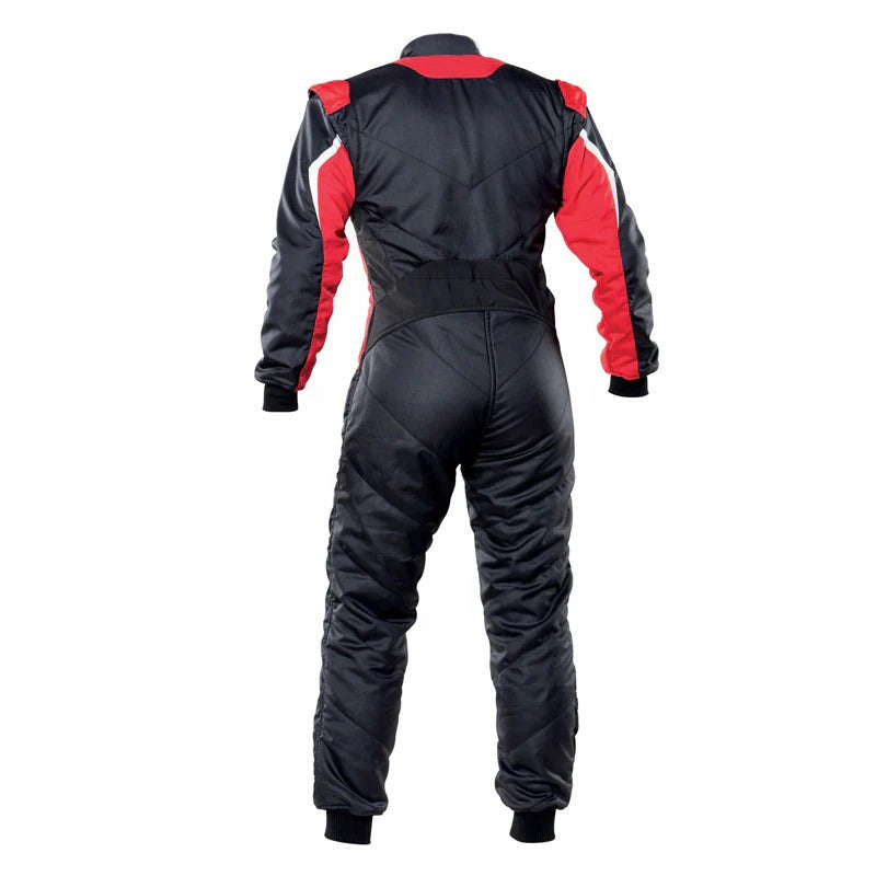 Red ,Black Custom Go Kart Racing Suit Riches Hue
