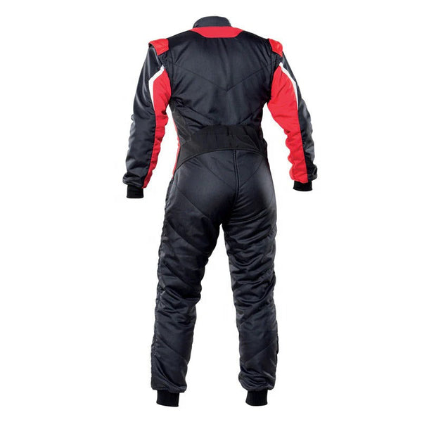 Red ,Black Custom Go Kart Racing Suit Riches Hue