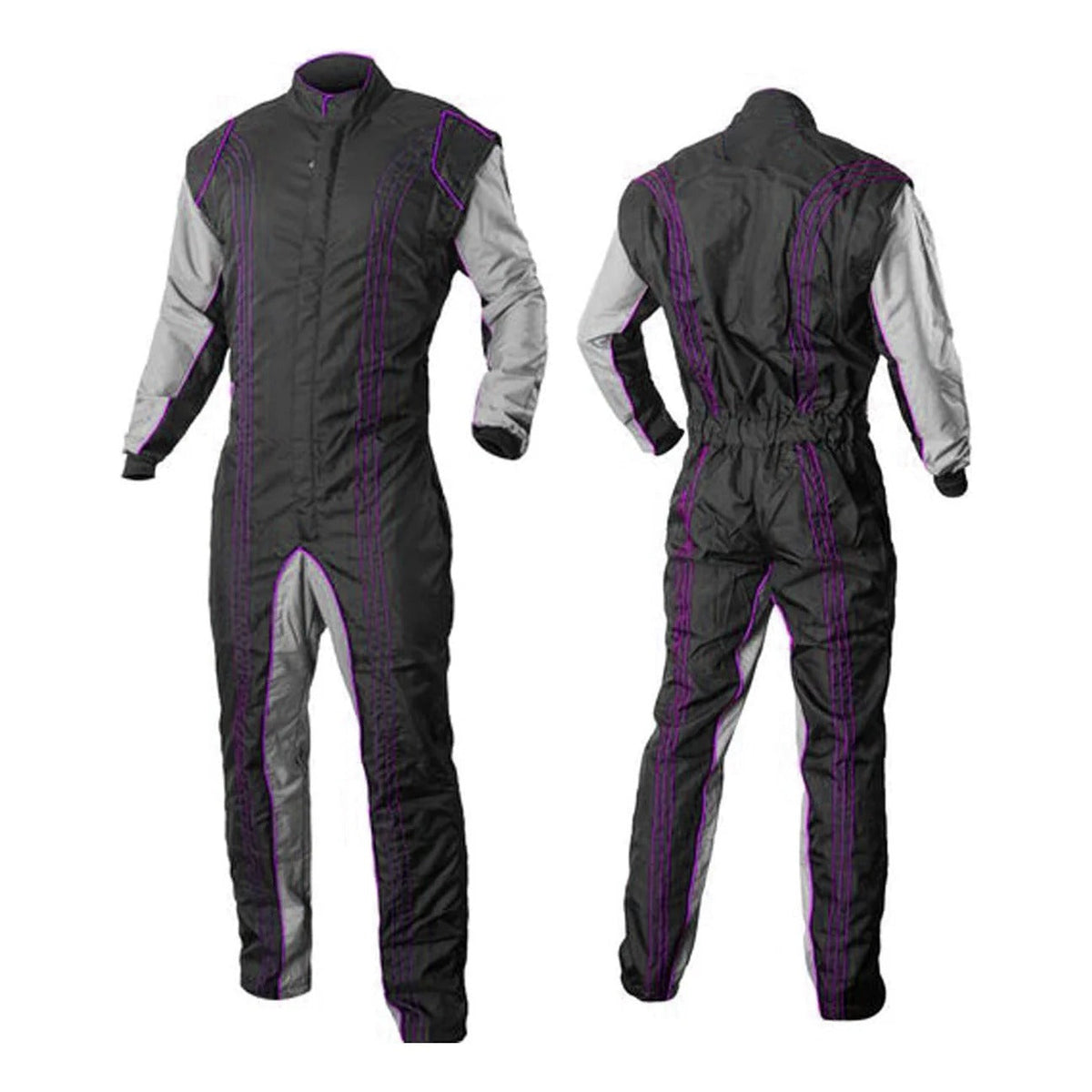 Black & Gray Go-Kart Race Suit Riches Hue