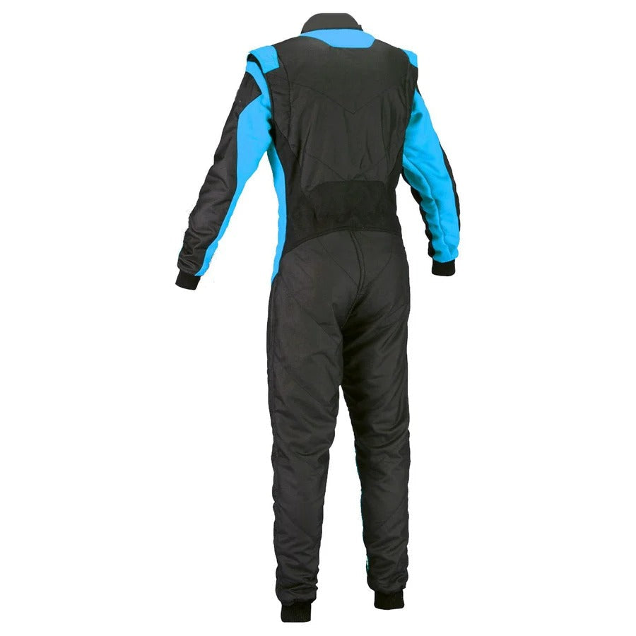 Black and Blue Go-Kart Driver Racing Costume Riches Hue