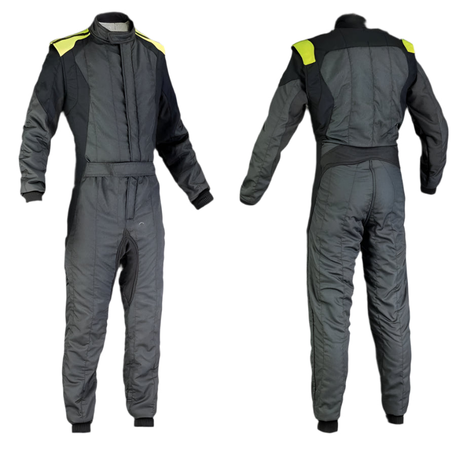 Karting Gray Cordura One Piece Race Suit Riches Hue