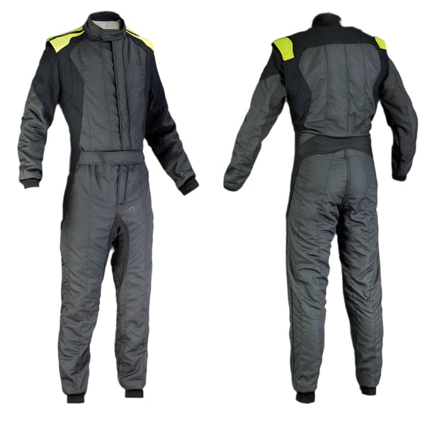 Karting Gray Cordura One Piece Race Suit Riches Hue
