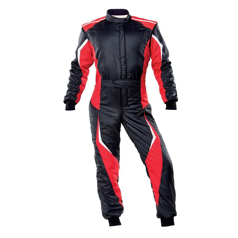 Red ,Black Custom Go Kart Racing Suit Riches Hue