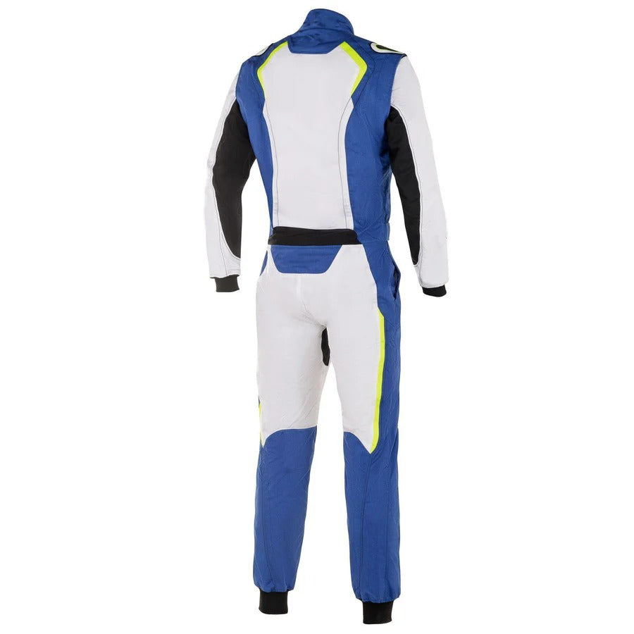 Karting Racing Driver Suit - White / Royal Blue Riches Hue