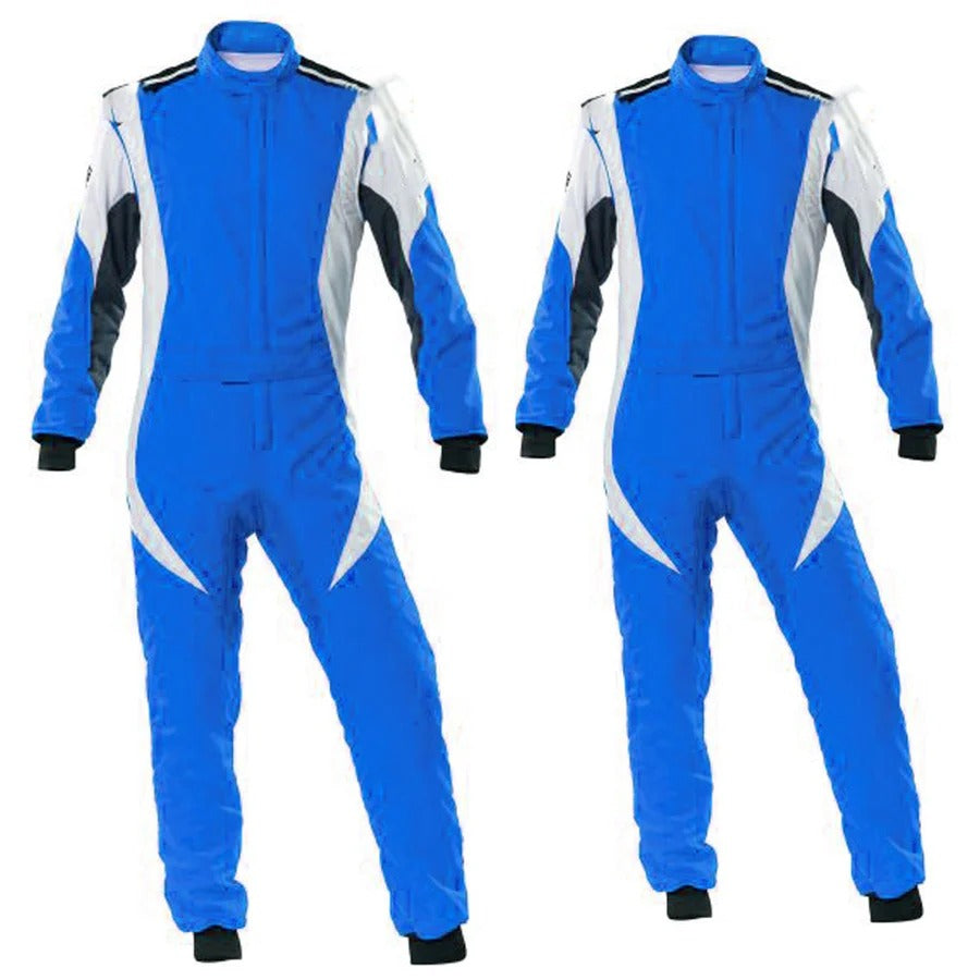 Blue Go Kart Racing Suit Men Riches Hue