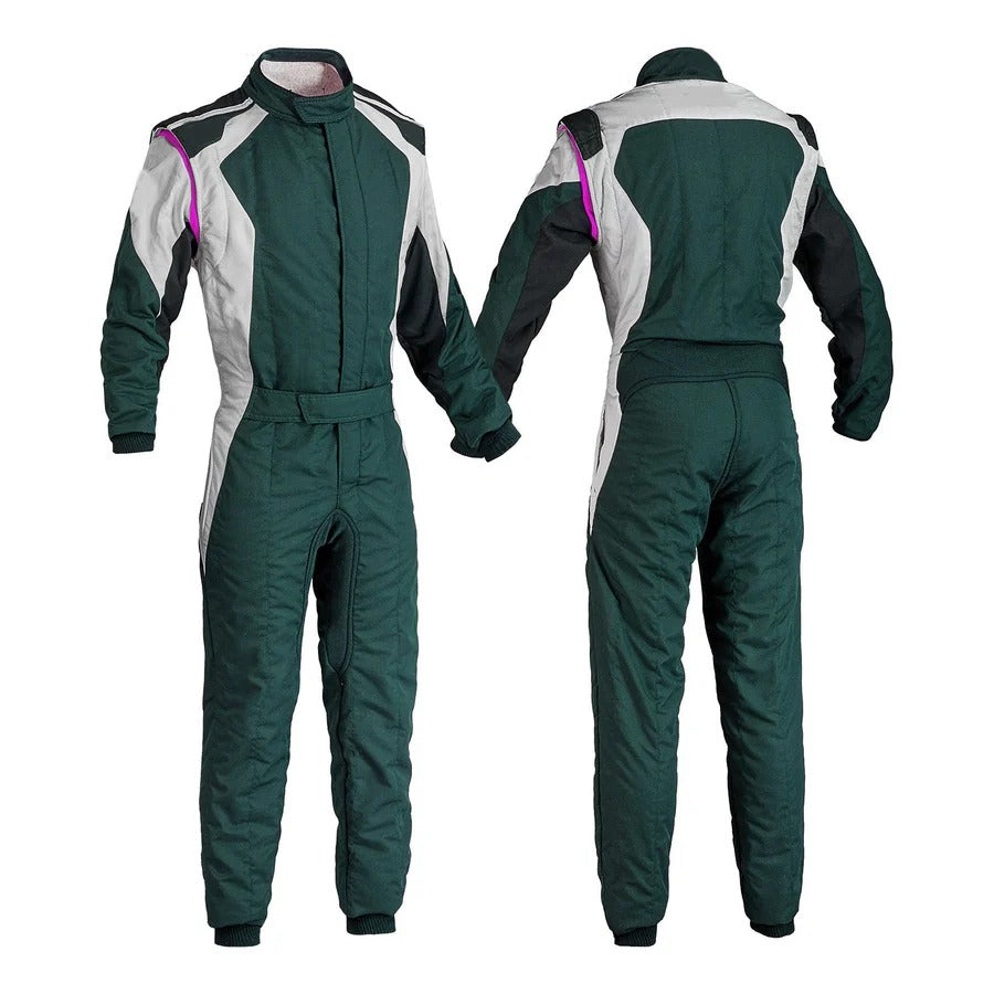 Go-Kart Car Race Costume - White / Green Riches Hue