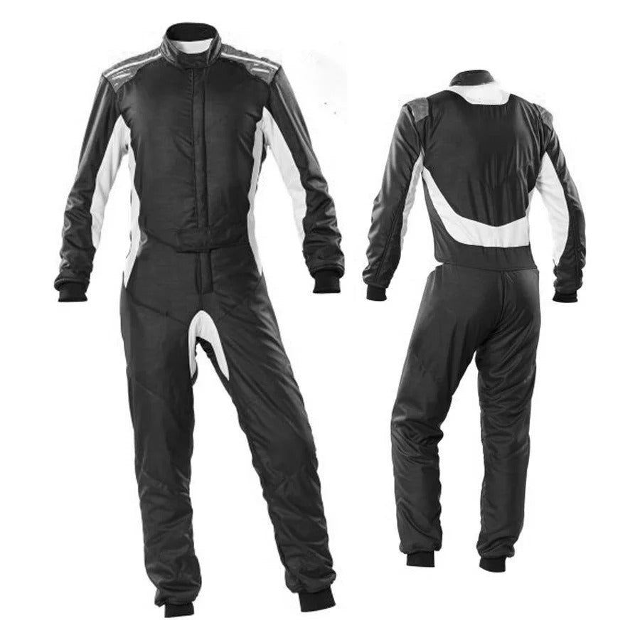 Black & White Go Kart Racing Suit Men Riches Hue Main image