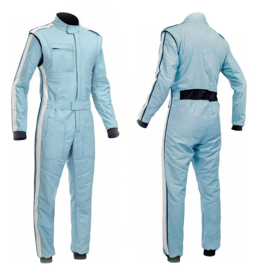 Light Blue Go-Kart Driver Racing Costume Riches Hue Main image