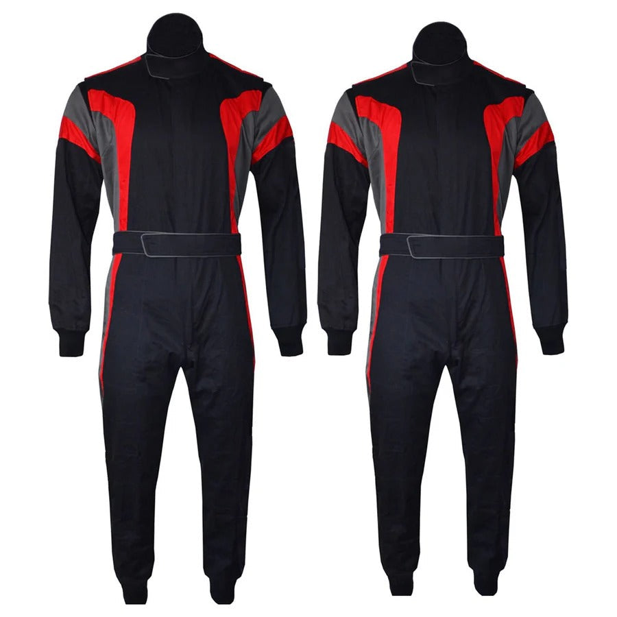 Go-Kart Racing Wear Costume - Black / Red Riches Hue