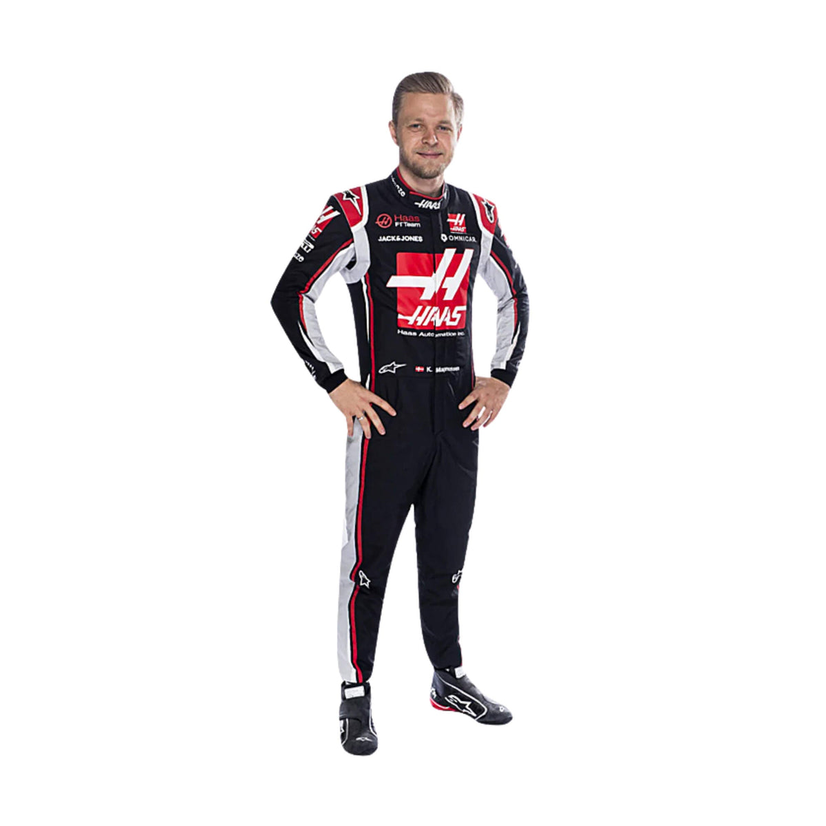 Kevin Magnussen 2020 ]F1 racing suit – sharp black and white design